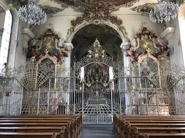 Ulrich Bazilikası Veya Basilika Ulrich Kreuzlingen Katolik Kilisesi Thurgau Kantonu — Stok fotoğraf