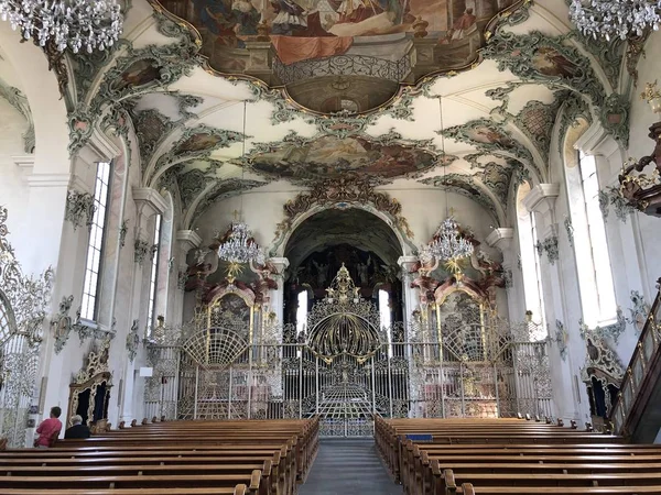 Basílica San Ulrico Basílica San Ulrico Iglesia Católica Kreuzlingen Interior —  Fotos de Stock