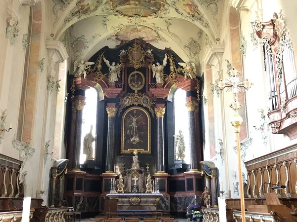 Basílica San Ulrico Basílica San Ulrico Iglesia Católica Kreuzlingen Interior —  Fotos de Stock