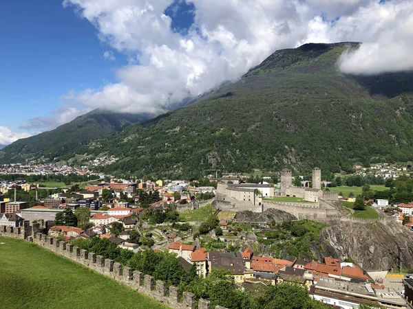 Castello Castelgrande Burg Castelgrande Castelli Bellinzona Canton Ticino Svizzera — Foto Stock