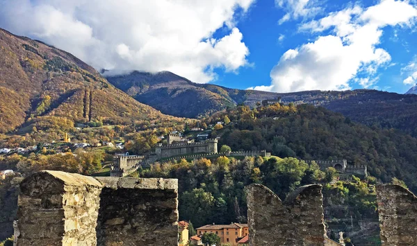 Castelgrande Castle Burg Castelgrande Castelos Bellinzona Cantão Ticino Suíça — Fotografia de Stock