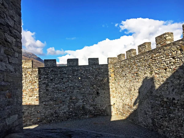 Castelgrande Castle Burg Castelgrande Castelos Bellinzona Cantão Ticino Suíça — Fotografia de Stock