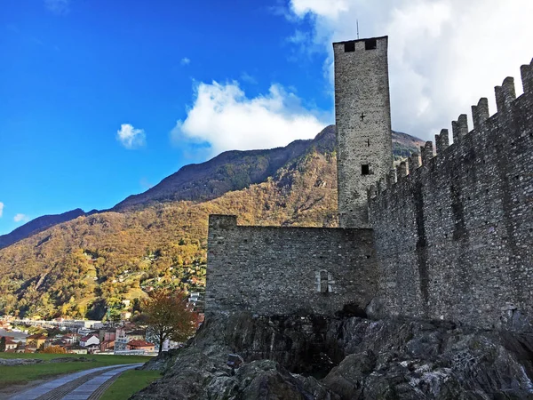 Castillo Castelgrande Burg Castelgrande Los Castillos Bellinzona Cantón Ticino Suiza — Foto de Stock