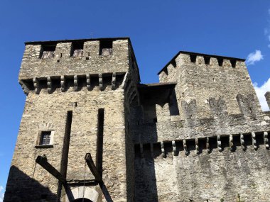 Montebello Kalesi veya Castello di Montebello veya Burg Montebello (Bellinzona Kaleleri) - Ticino Kantonu, İsviçre