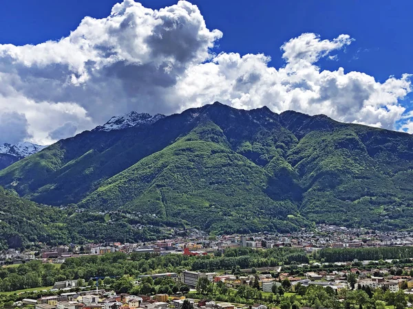 Alpine Mountain Peaks Camoghe Pizzo Corgella Bellinzona Canton Ticino Switzerland — Stock Photo, Image