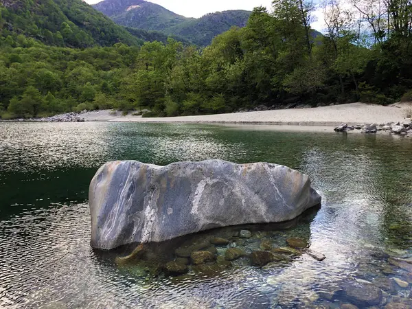 Fiume Maggia Valle Maggia Valle Maggia Fluss Maggia Maggiatal Canton — Foto Stock