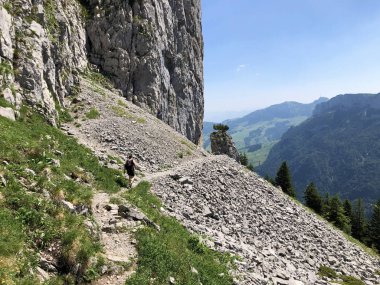 Ebenalp Dağı'nda ve Appenzellerland Tourist Region'da yürüyüş ve yürüyüş parkurları - Appenzell Innerrhoden Kantonu (Ai), İsviçre