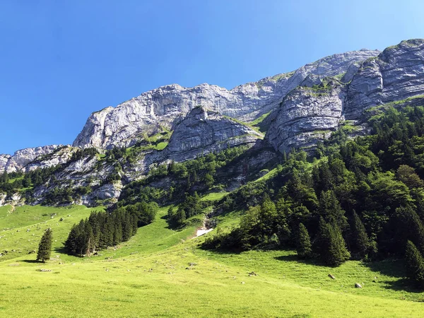 Alpský Vrchol Schafberg Pohoří Alpstein Oblasti Appenzellerland Kanton Appenzell Innerrhoden — Stock fotografie