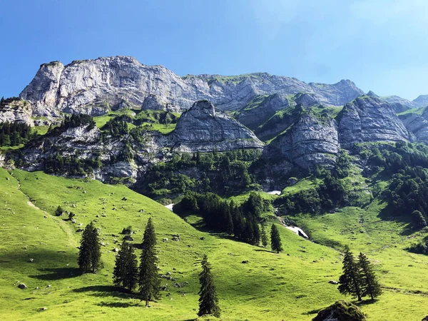 Pico Alpino Schafberg Cordillera Alpstein Región Appenzellerland Cantón Appenzell Innerrhoden — Foto de Stock