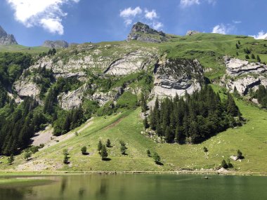 Alp zirvesi Schafler veya Schaefler dağ alpstein ve Appenzellerland bölgesinde - Appenzell Innerrhoden Kton (Ai), İsviçre
