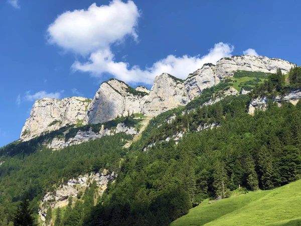 Alpský Vrchol Alp Sigel Pohoří Alpstein Oblasti Appenzellerland Kanton Appenzell — Stock fotografie