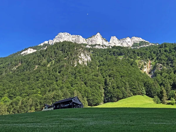 Pico Alpino Alp Sigel Cordillera Alpstein Región Appenzellerland Cantón Appenzell — Foto de Stock