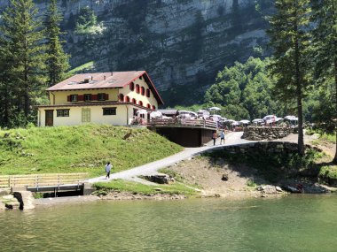 Alp zirvesi Schfler (Schafler veya Schaefler) alpstein dağ ve Appenzellerland bölgesinde - Appenzell Innerrhoden Kton (Ai), İsviçre