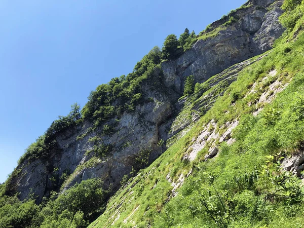 Pedras Rochas Maciço Montanhoso Alpstein Região Appenzellerland Cantão Appenzell Innerrhoden — Fotografia de Stock