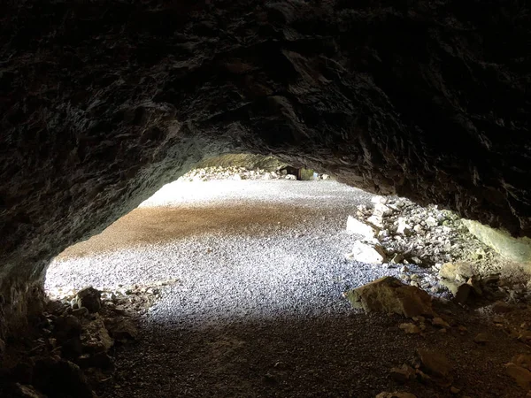 Prehistoric Wildkirchli Caves Die Wildkirchlihoehle Hohlebare Hoehlebaere Eesidle Alpstein Mountain — Stock Photo, Image