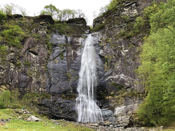 Waterval Grande Cascata Bignasco Cascata Grande Bignasco Maggia Vallei Valle — Stockfoto