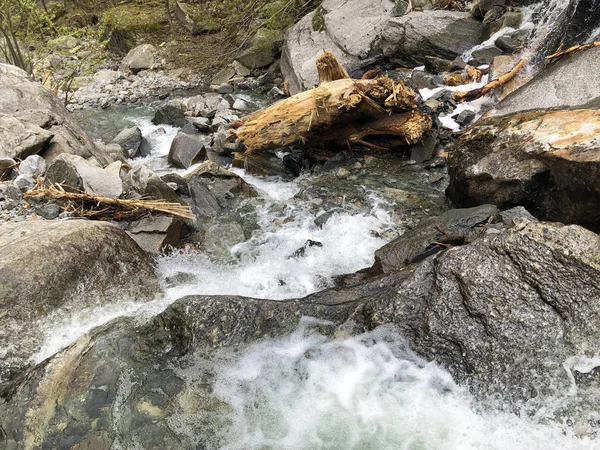 Waterfall on the creek Ri di Crois, Piano di Peccia (The Maggia Valley or Valle Maggia or Maggiatal) - Canton of Ticino, Switzerland