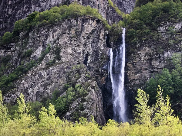 Cascata Del Soladino Cascata Del Soladino Riveo Valle Maggia Valle — Foto Stock