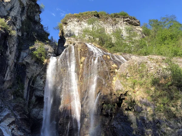 Cascada Salto Maggia Wasserfall Salto Maggia Valle Maggia Valle Maggia — Foto de Stock