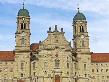 Benedictine Manastırı Einsiedeln Abbey veya das Kloster Einsiedeln-Schwyz Kantonu, Isviçre