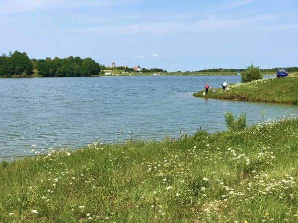 Akumulacja Jezioro Lapovac Lub Akumulacijsko Jezero Lapovac Nasice Chorwacja Lub — Zdjęcie stockowe