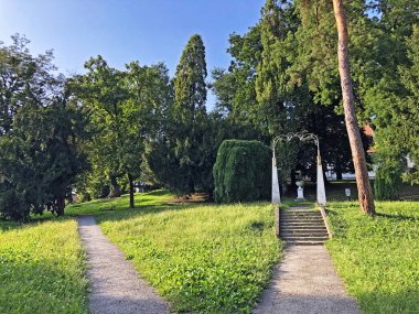 Jankoviç kale parkı veya Perivoj dvorca Jankovic ili Dvorski perivoj Jankoviç - Daruvar, Hırvatistan