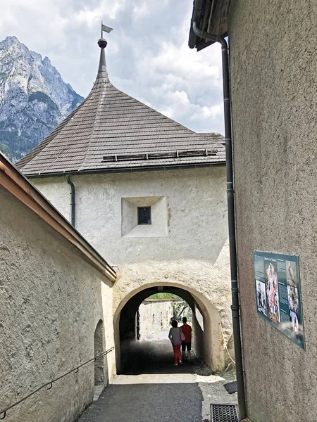 Fortezza Hohenwerfen Festung Hohenwerfen Burg Hohenwerfen Castello Avventura Hohenwerfen Pongau — Foto Stock