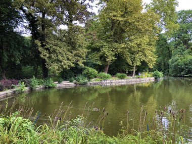 Maksimir Parkı veya Prvo Jezero u Maksimirskom Perivoju ili u Parku Maksimir ilk Gölü - Zagreb, Hırvatistan (Hrvatska)