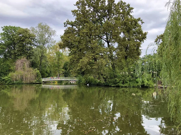 Primer Lago Maksimir Park Prvo Jezero Maksimirskom Perivoju Ili Parku — Foto de Stock