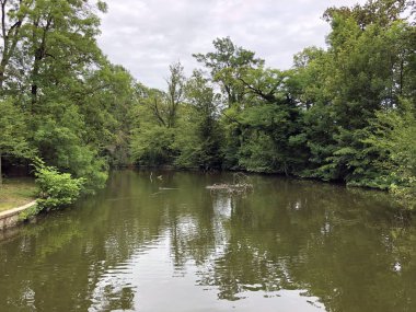 Maksimir Parkı veya Prvo Jezero u Maksimirskom Perivoju ili u Parku Maksimir ilk Gölü - Zagreb, Hırvatistan (Hrvatska)