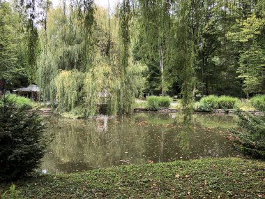 Maksimir Parkı veya Prvo Jezero u Maksimirskom Perivoju ili u Parku Maksimir ilk Gölü - Zagreb, Hırvatistan (Hrvatska)