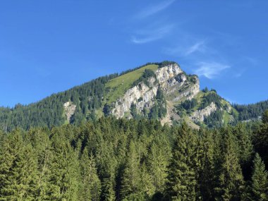 Barensoolspitz (Baerensoolspitz) Oberseetal vadisi ve Alp Gölü Obersee, Nafels (Naefels) - Glarus Kantonu, İsviçre