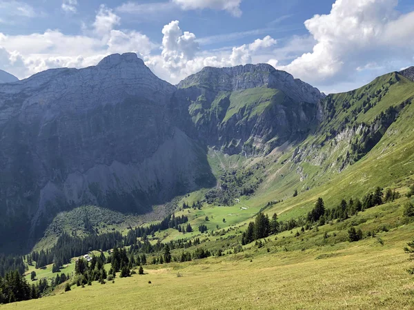 Plattenberg Schiberg Montanhas Acima Vale Oberseetal Masiff Montanha Glarus Alpes — Fotografia de Stock