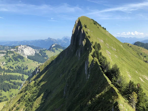 Montagna Tierberg Sopra Valle Oberseetal Nel Masiff Delle Alpi Glarus — Foto Stock