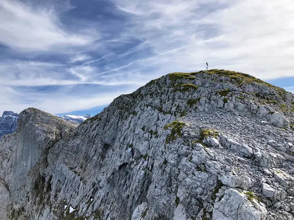 Hammelberg Über Dem Wagitaltal Waegitaler Und Alpiner Wagitalersee Innerthal Kanton — Stockfoto