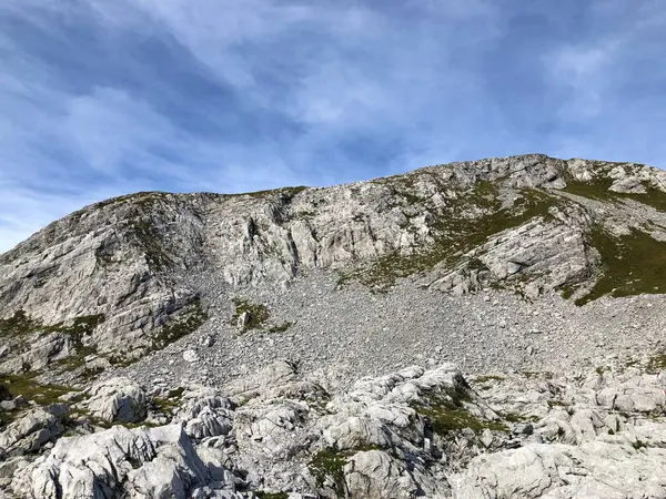 Mutteristock Hegy Felett Wagital Völgy Waegital Alpesi Lake Wagitalersee Waegitalersee — Stock Fotó