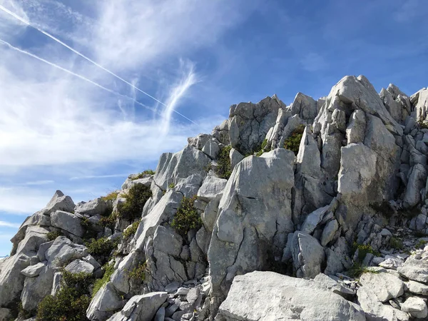 Stenar Och Klippor Glarus Alps Mountain Massif Och Glarnerland Turistområde — Stockfoto