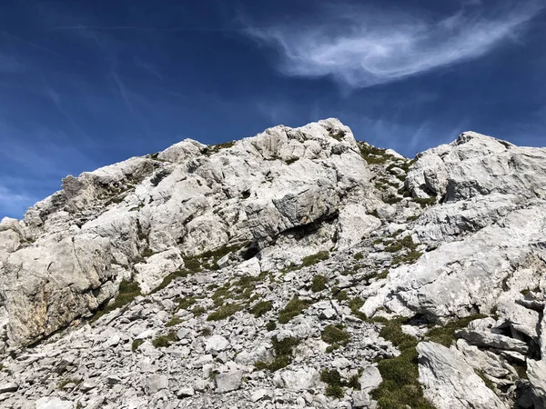 Pedras Rochas Maciço Montanhoso Dos Alpes Glarus Região Turística Glarnerland — Fotografia de Stock