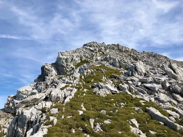 グララスアルプス山脈の石と岩とグラーナーランドの観光地域 インナータール シュヴィーツ州 スイス — ストック写真