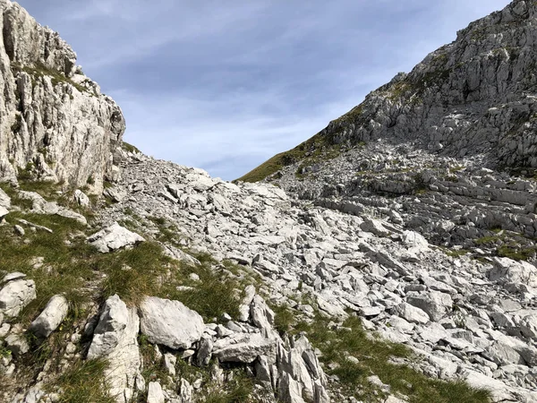 Steine Und Felsen Des Glarner Alpenmassivs Und Der Tourismusregion Glarnerland — Stockfoto