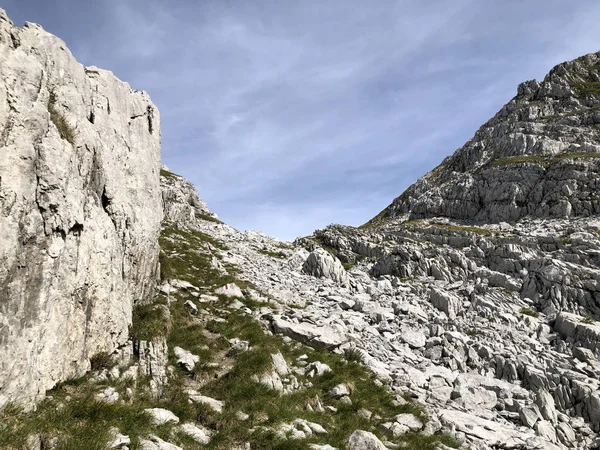 Steine Und Felsen Des Glarner Alpenmassivs Und Der Tourismusregion Glarnerland — Stockfoto