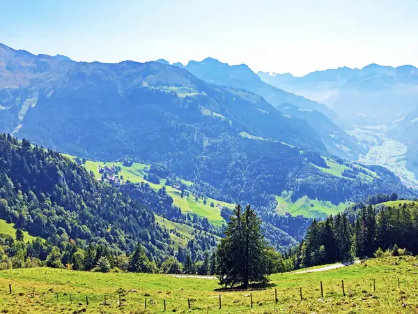 Horské Údolí Engelbergertal Řeky Engelberger Jezera Lucernu Nebo Vierwaldstaetersee Jezero — Stock fotografie