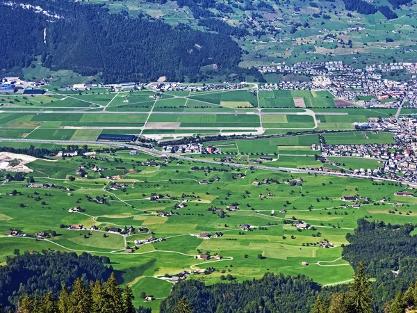 Alpejska Dolina Engelbergertal Nad Rzeką Engelberger Jezioro Czterech Kantonów Lub — Zdjęcie stockowe