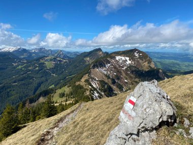 Pilatus dağ sırasının tepe ve yamaçlarında ve Emmental Alpler, Alpnach - Obwalden Kantonu, İsviçre (Kanton Obwalden, Schweiz)