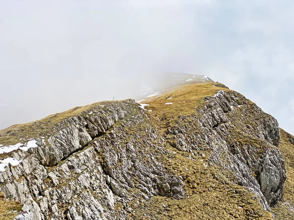 Alpine Peak Widderfeld Swiss Mountain Range Pilatus Emmental Alps Alpnach — Fotografia de Stock