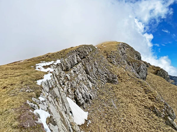 Alpine Peak Widderfeld Swiss Mountain Range Pilatus Emmental Alps Alpnach — Stock Photo, Image