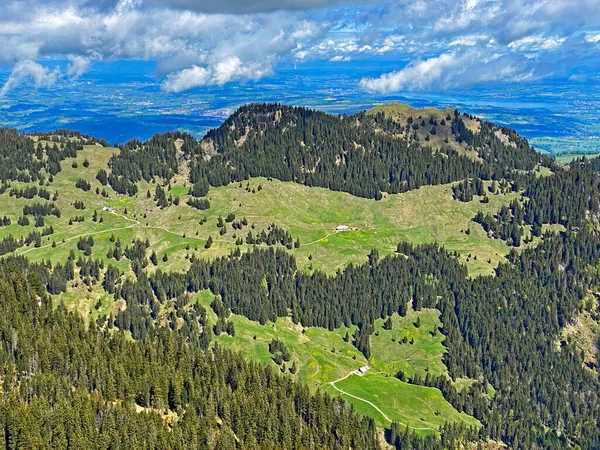 Alpine Mountain Hills Studberg Rgenfleli Raegeflueeli Oder Ragenflueli Regenfleli Regenflueli — Stock Photo, Image