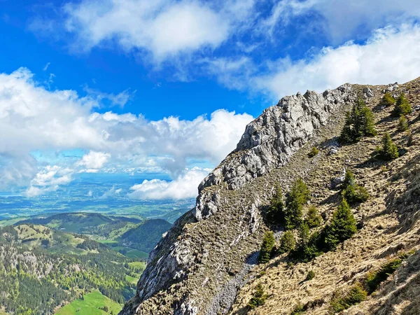 Skály Kameny Švýcarském Pohoří Pilatus Emmentálních Alpách Alpnach Kanton Obwalden — Stock fotografie