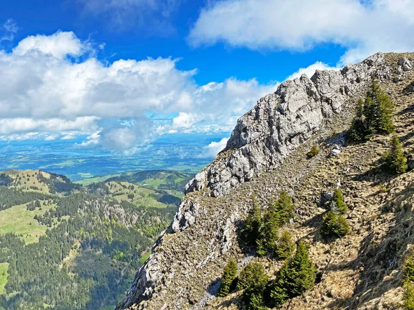 Skály Kameny Švýcarském Pohoří Pilatus Emmentálních Alpách Alpnach Kanton Obwalden — Stock fotografie