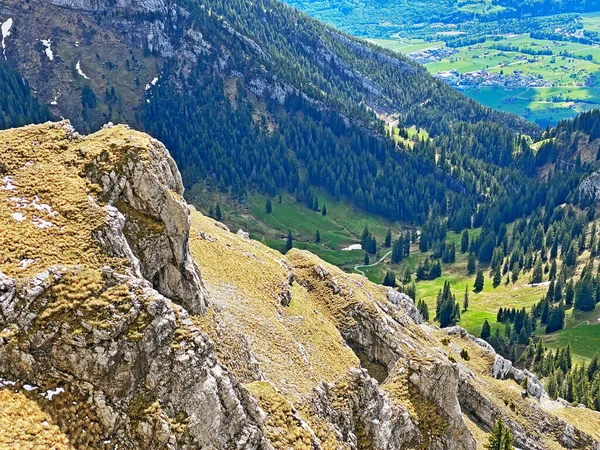 Skály Kameny Švýcarském Pohoří Pilatus Emmentálních Alpách Alpnach Kanton Obwalden — Stock fotografie